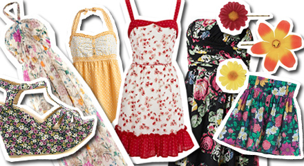 Sommarfin i blommigt