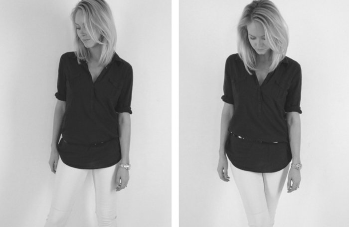 Vitt skinn och snygga detaljer i dagens outfit i Emelies blogg