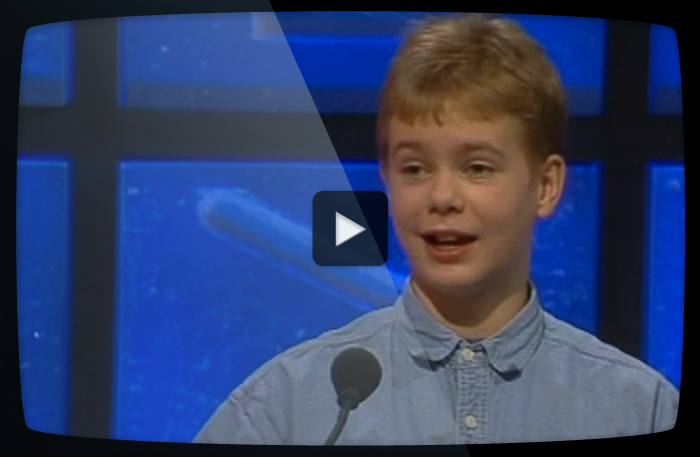 Se hur Gustav Fridolin briljerar i ”Jeopardy” som 11-åring