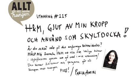 Parisa Amiri utmanar H&M