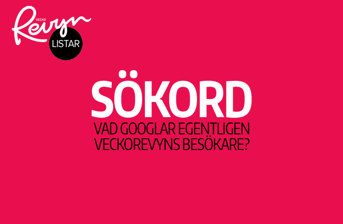 Orgasm, skurt och killar – vad googlar Veckorevyns besökare egentligen?