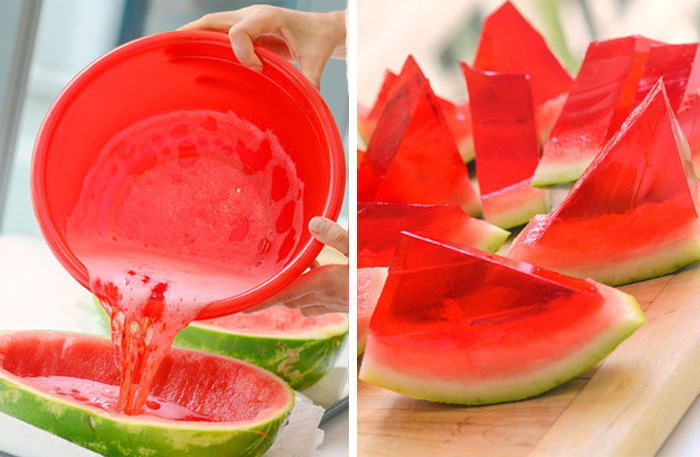 Somrigt partytips: förvandla en hel vattenmelon till jello-shots!
