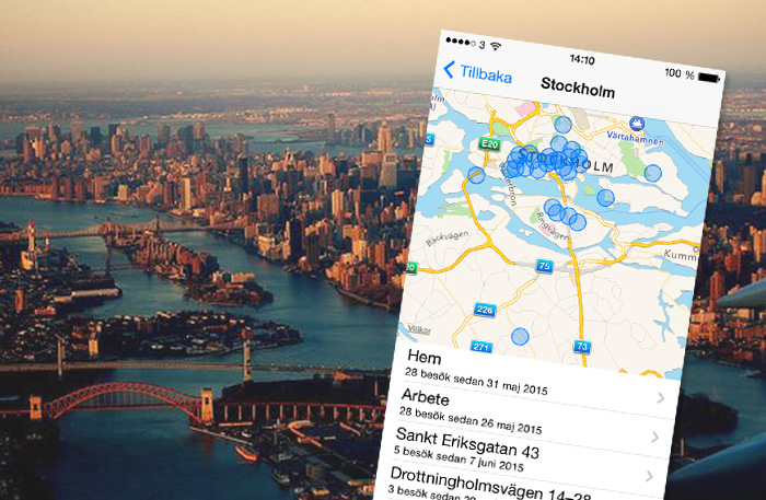 Hemliga Iphone-funktionen visar alla platser du varit på (hur läskigt?!)