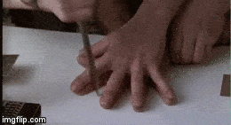 alien knife trick