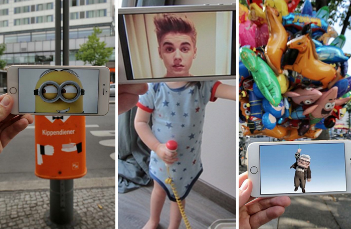 Han slår ihop film och verklighet med sin telefon – resultatet är sååå coolt