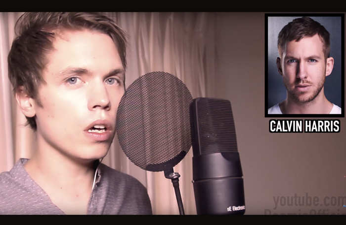 Svenska Joel härmar 15 manliga artister (alltså Calvin Harris, så likt!)