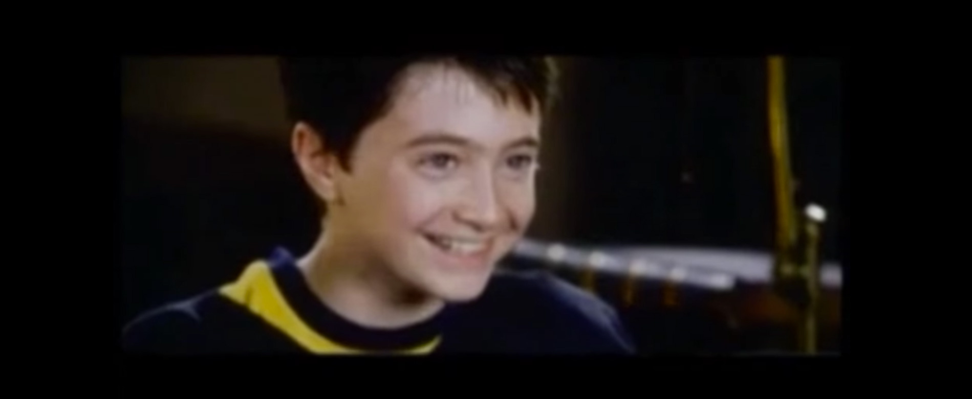 Här provspelar Daniel Radcliffe för Harry Potter (han är så liten och söt!)