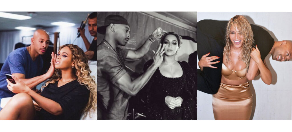 Beyoncé och hennes makeup-artist Sir John