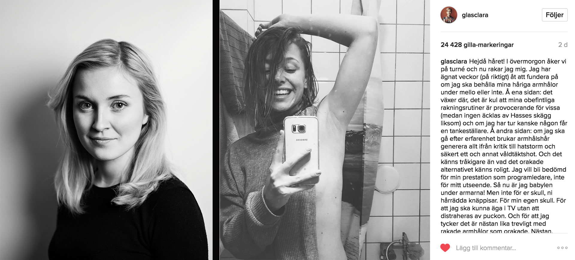 Vad lever vi i för värld när en kvinna måste raka armhålorna för att slippa våldtäktshot?