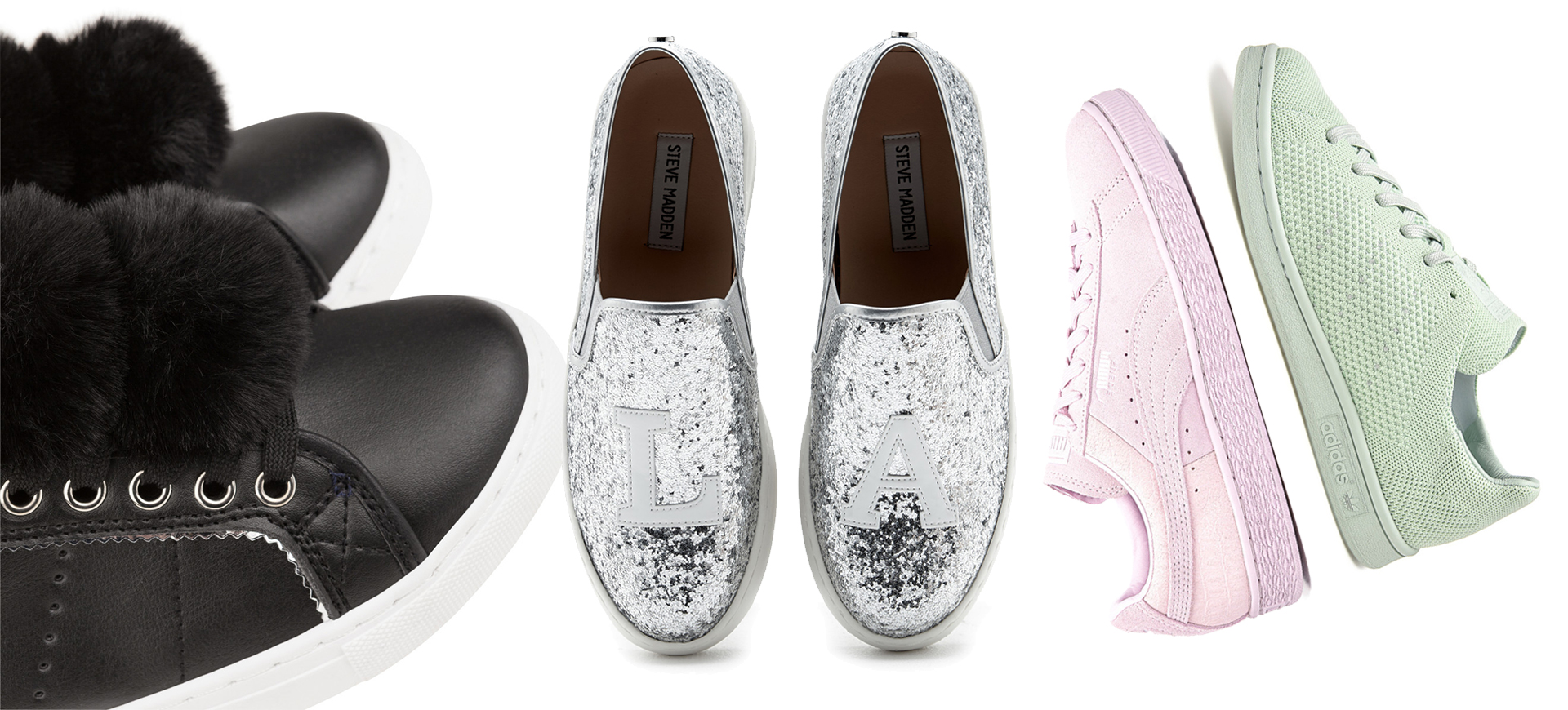 Sneakers är snyggt och trendigt våren 2017.