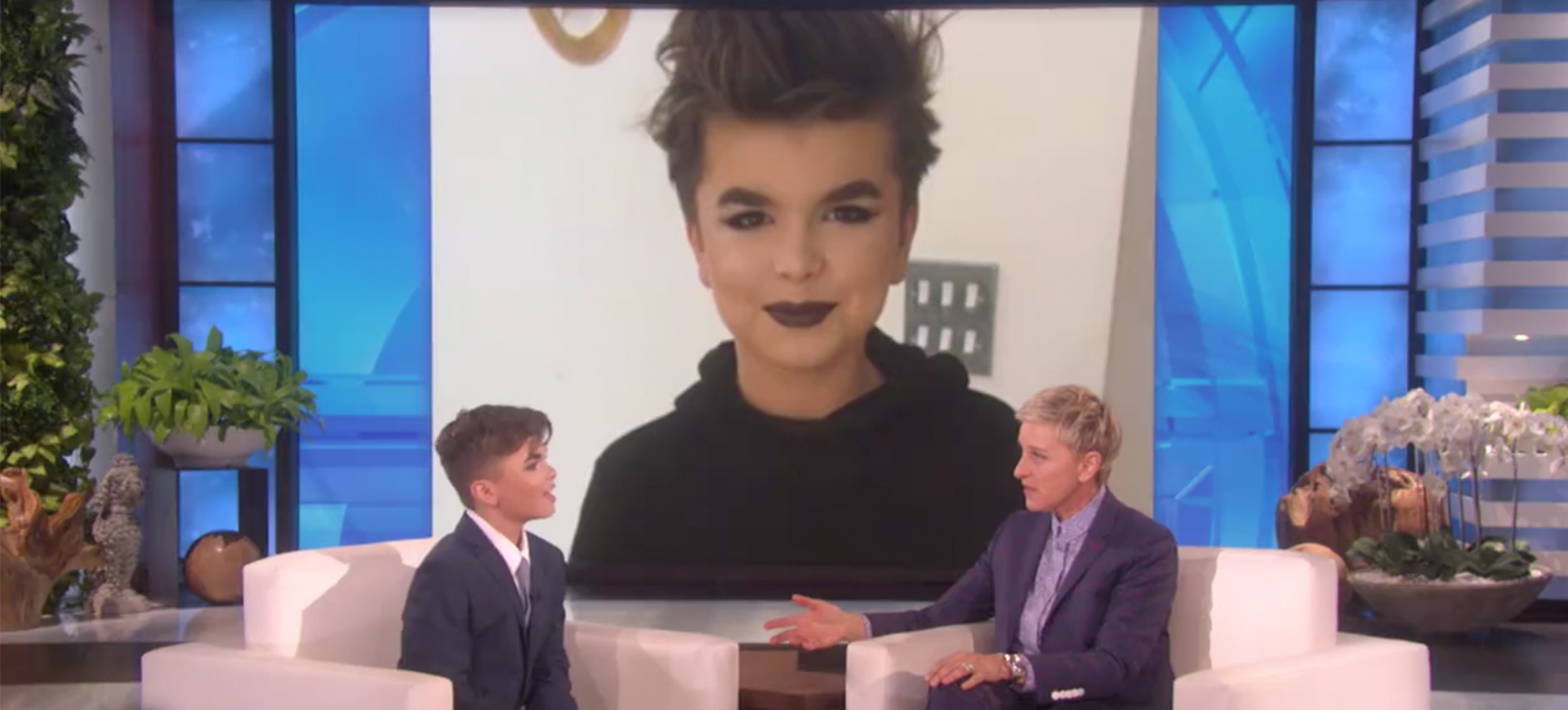 12-åriga Reuben mobbades för att han har smink – se när Ellen DeGeneres ger honom världens bästa present
