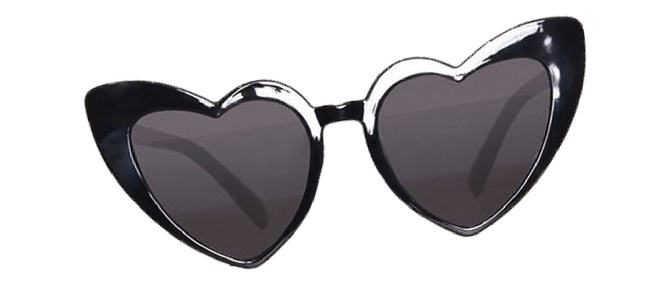 svarta hjärtformade solglasögon 2018