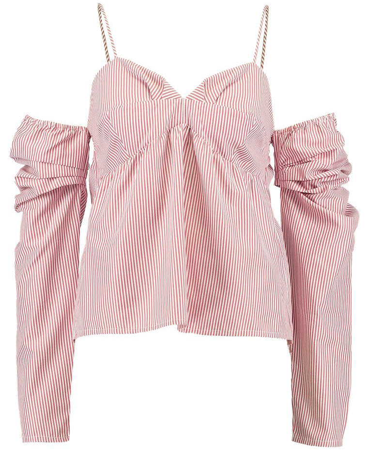 rosa blus off shoulder bik bok