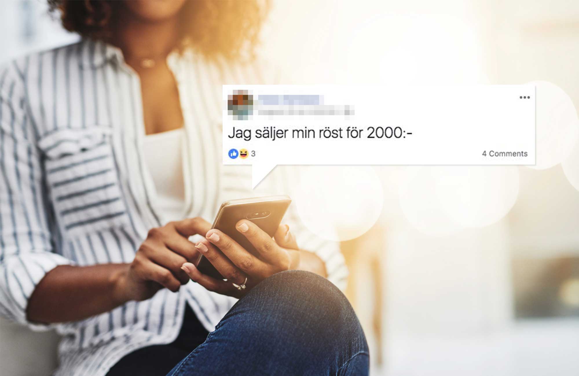 Valröster säljs på Facebook – kan ge fängelse