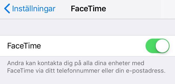 stänga av facetime
