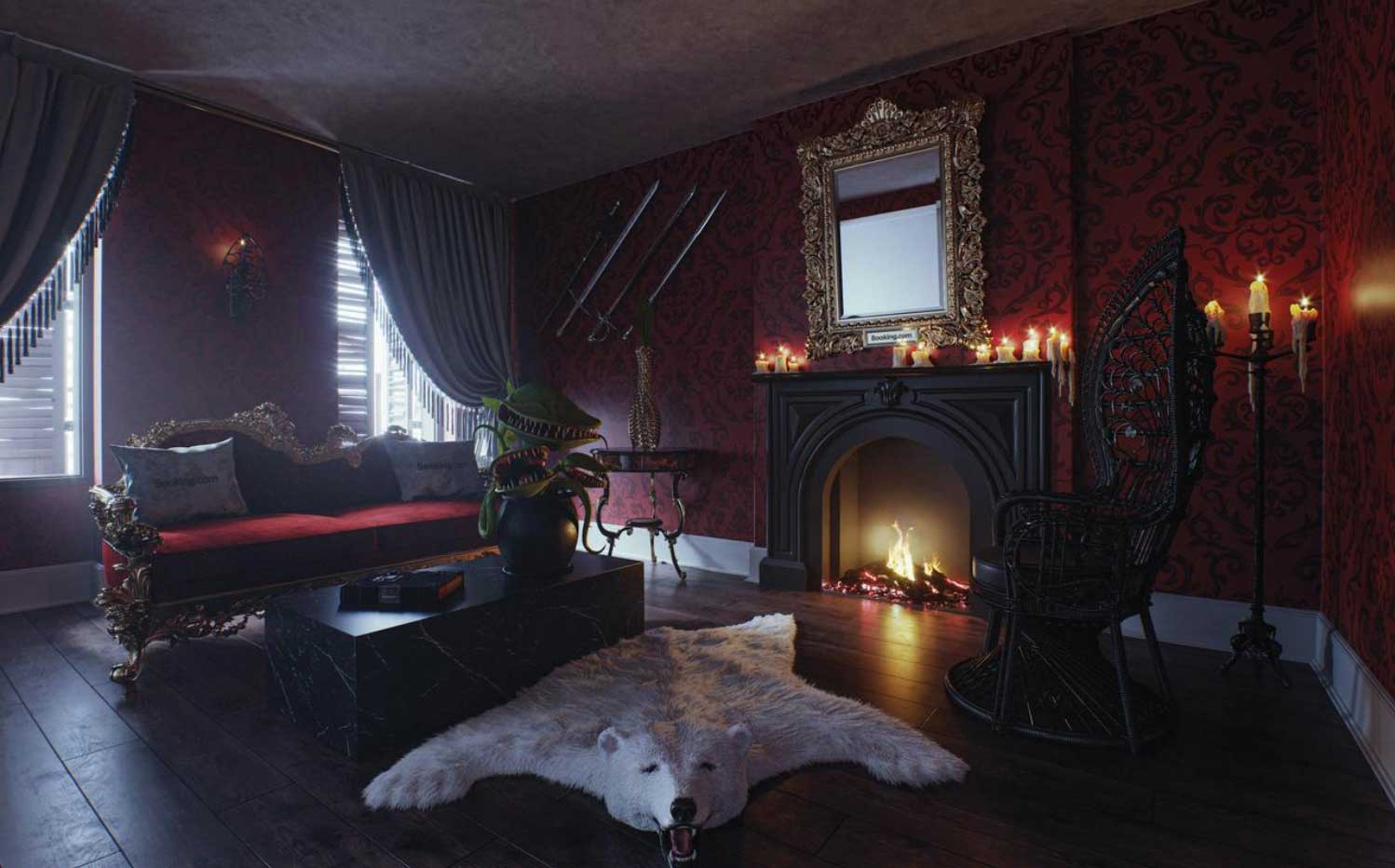Nu kan du fira halloween i familjen Addams hus – för bara 1000 kronor natten