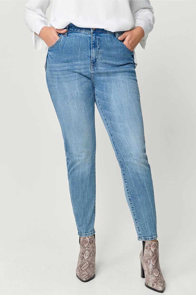 Blå skinny jeans