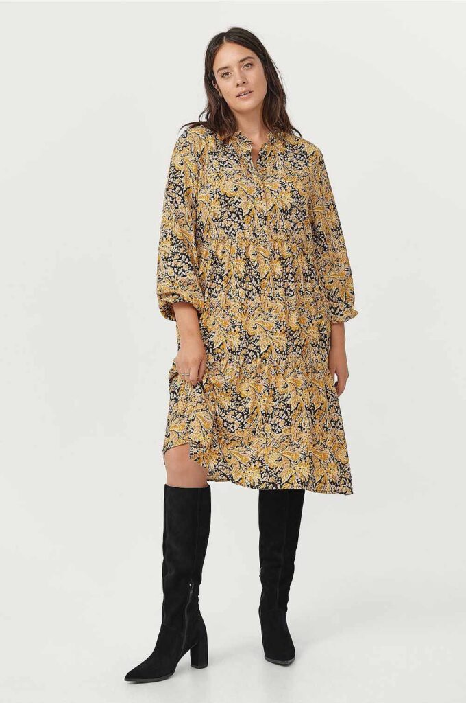 Gul plus size klänning från Ellos plus size