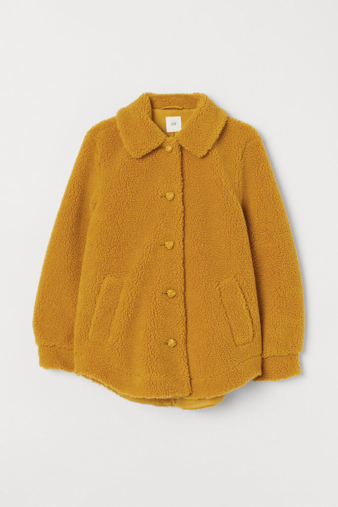 teddyjacka vinterjacka gul 2020