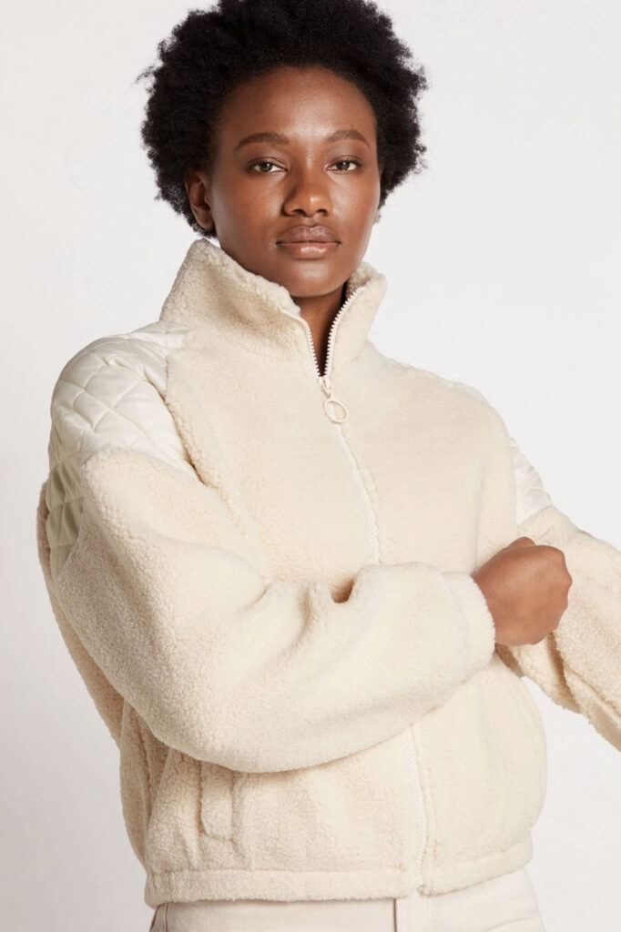 vit teddyjacka lindex