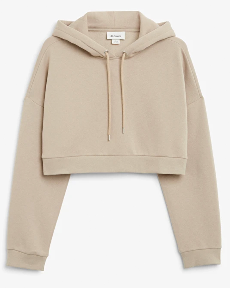 Croppad hoodie myskläder monki