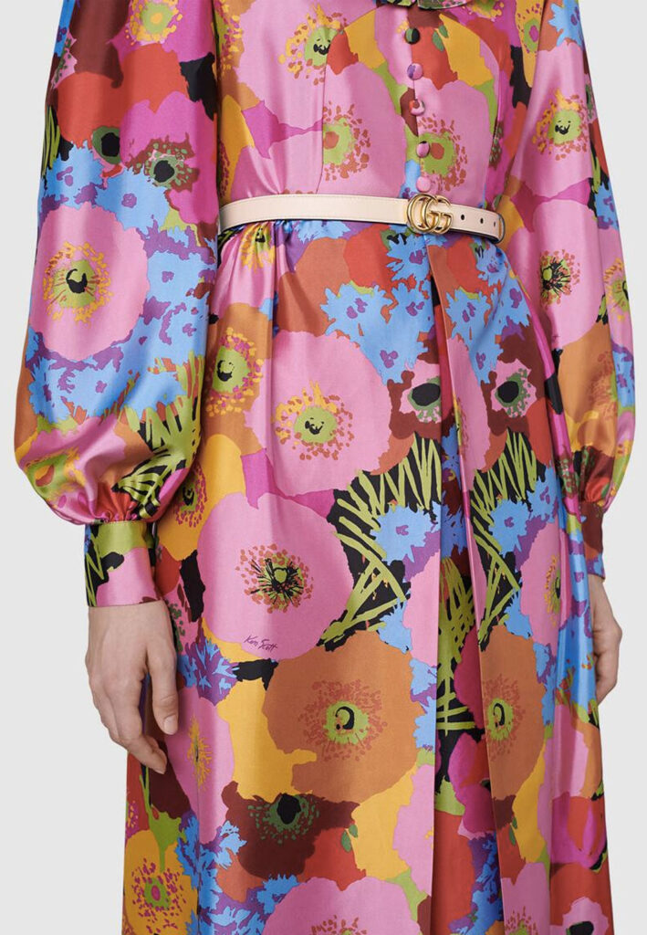 vit gucci bälte tjej