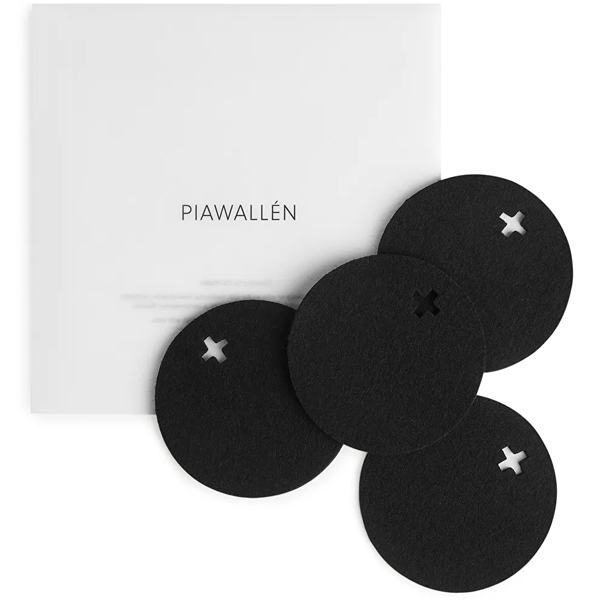 underlägg rund och svart