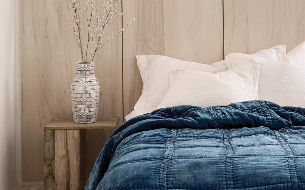 overkast i sammet bla trendig