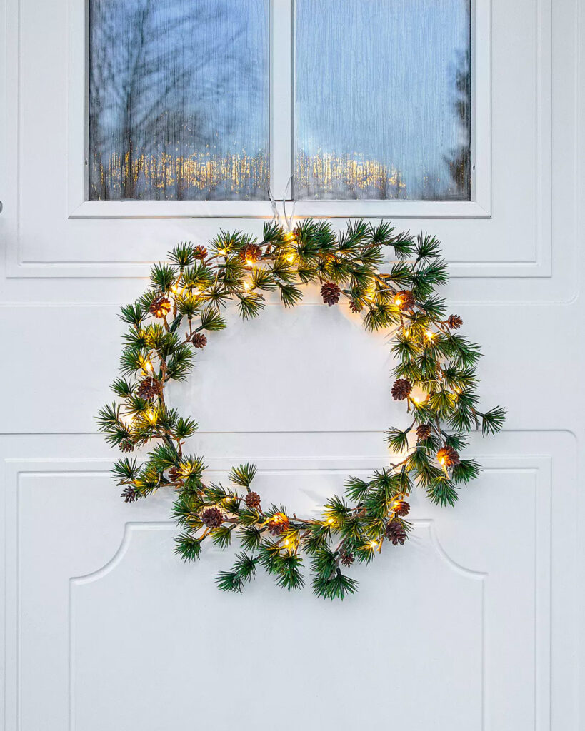 julkrans att hanga utonhus