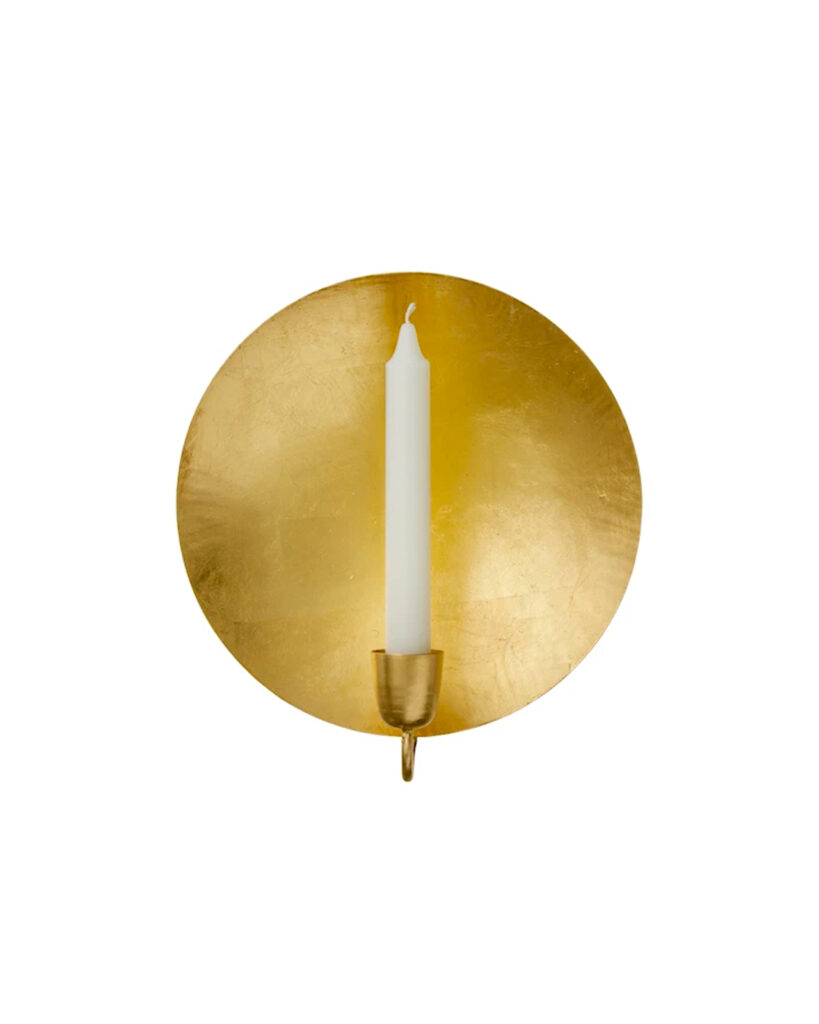 Vaggljusstake rund och guld