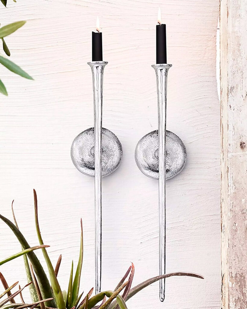 Vaggljusstake silver