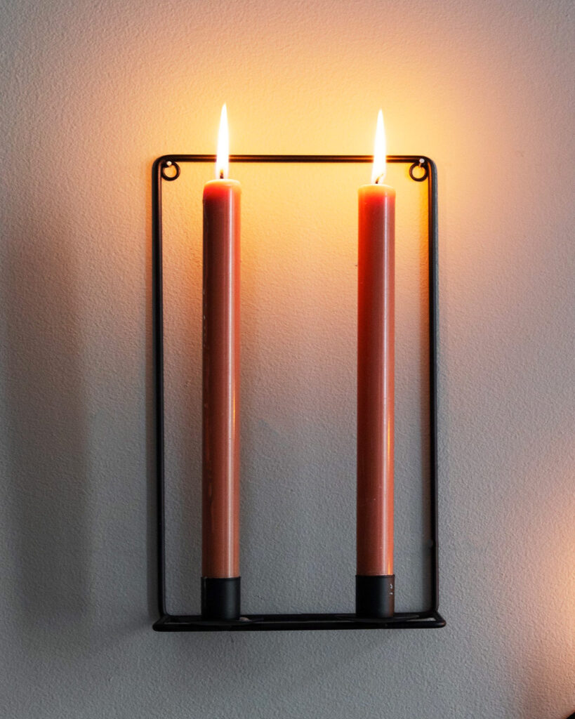 Vaggljusstake for tva ljus