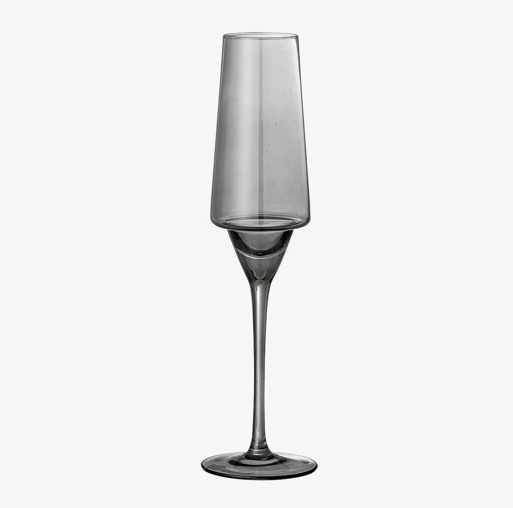 champagneglas och ishinkar svart