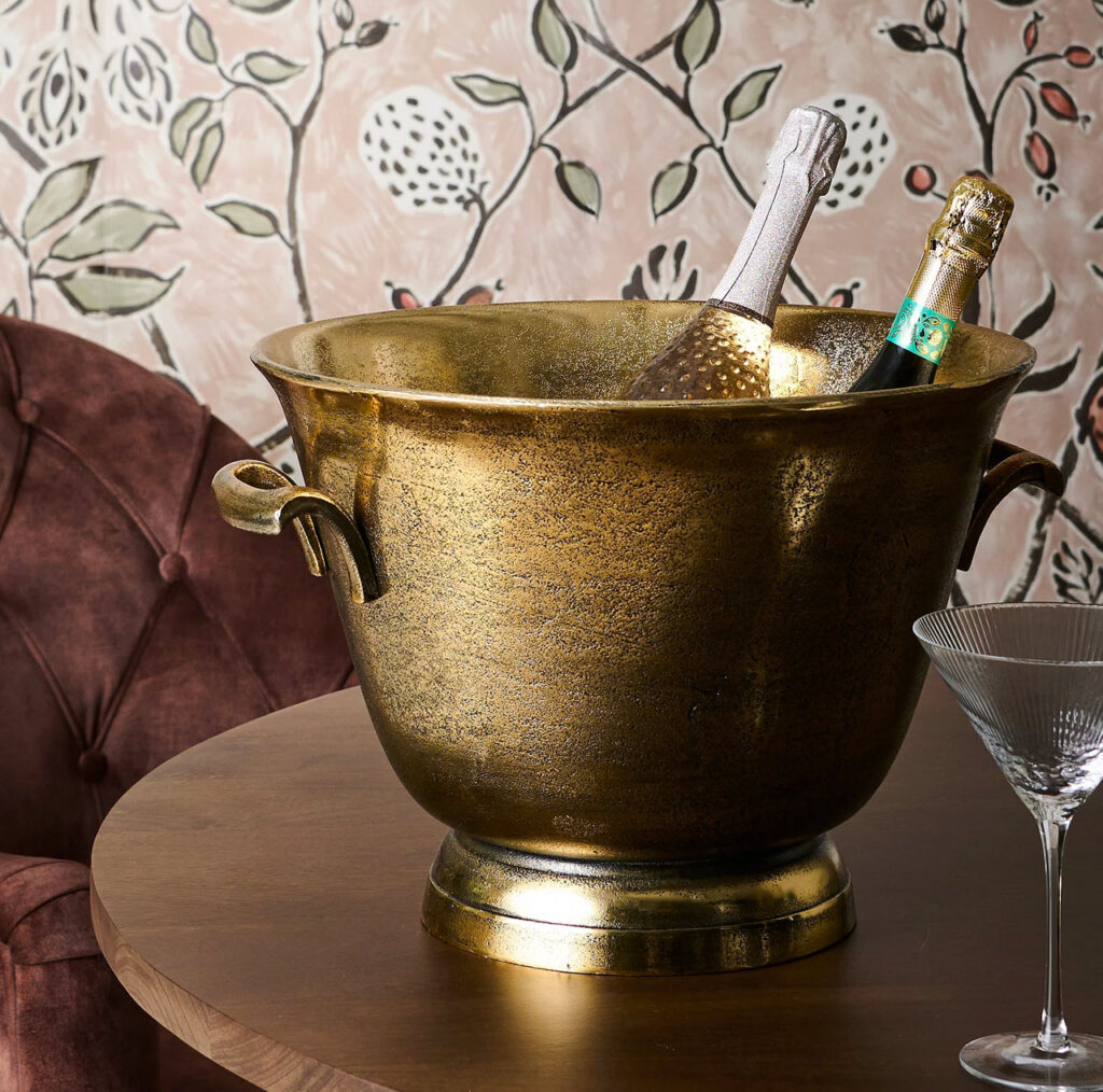 champagneglas och ishinkar massing