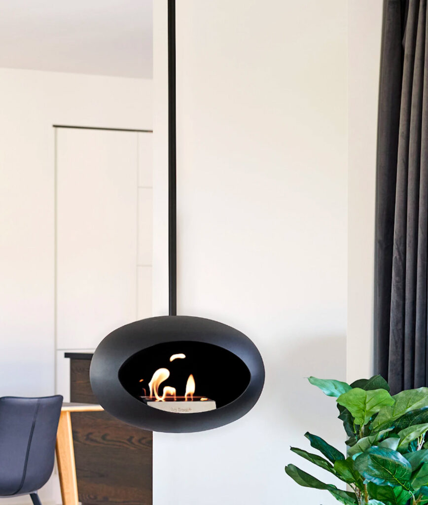 kamin utan skorsten svart 