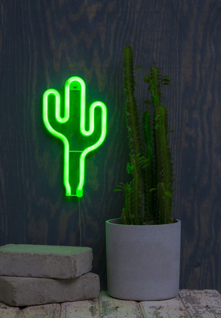 neonlampa neonskylt vagg LED palm