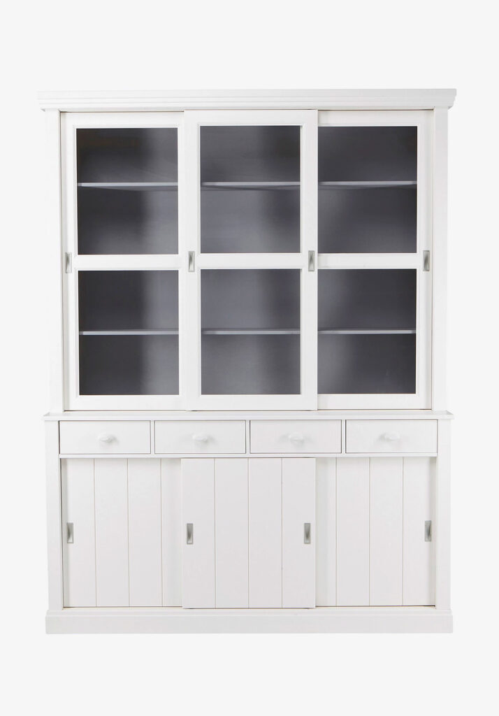 vitrinskap glas stor vit
