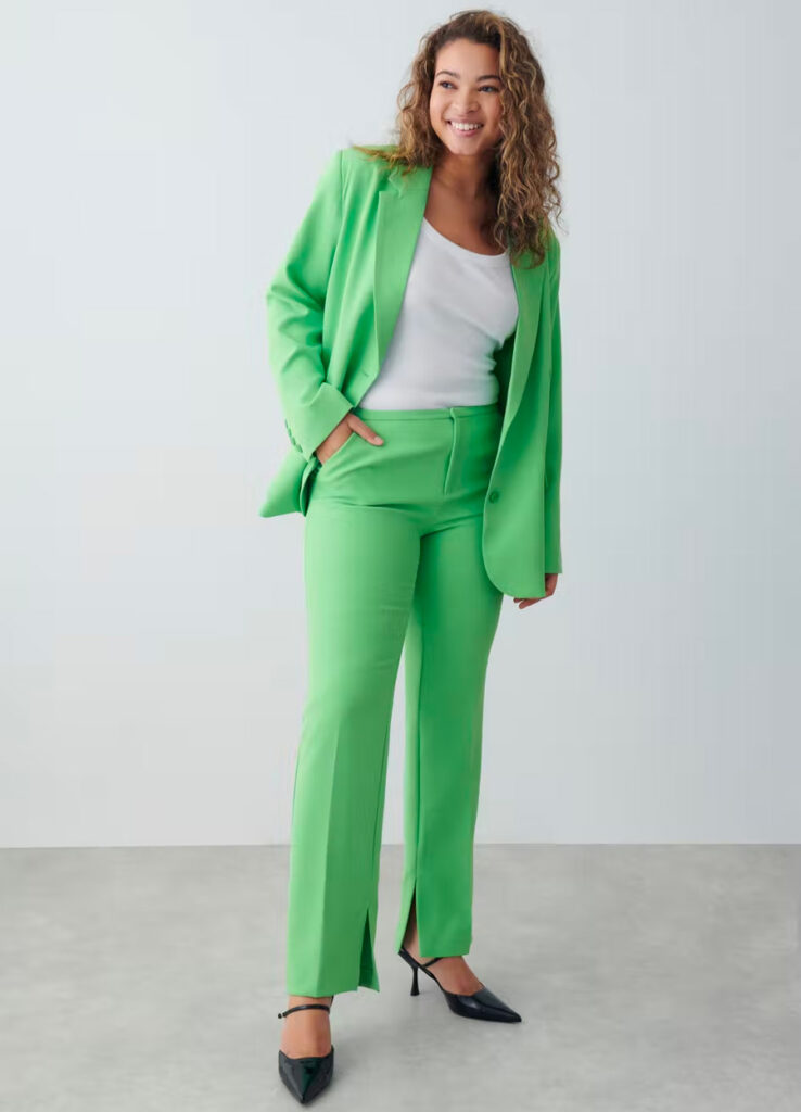 Kostymbyxor for dam hog midja gron