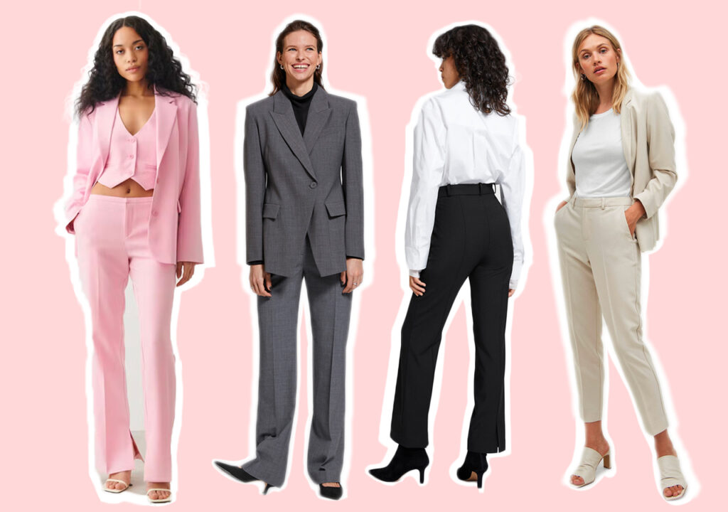 Kostymbyxor dam hog och lag midja