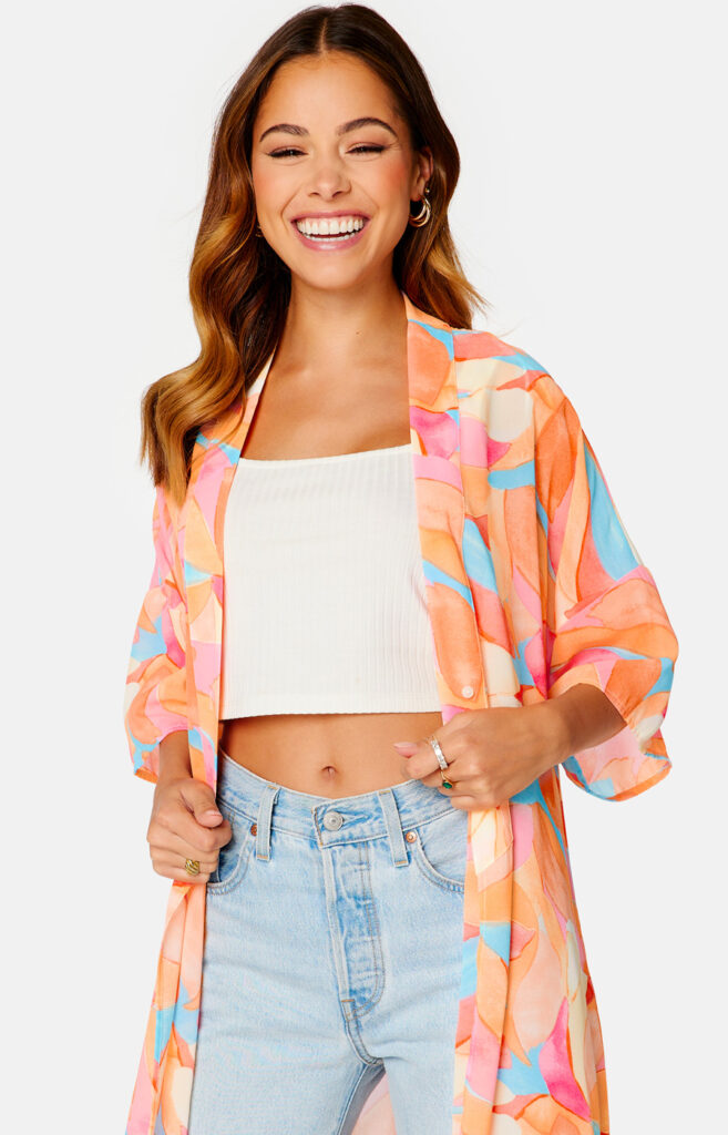 flera farger kaftan for dam