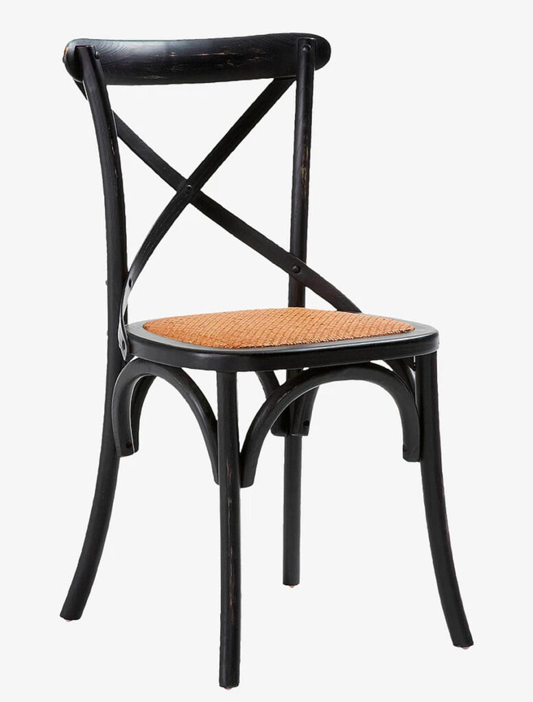 trastol i svart till koket