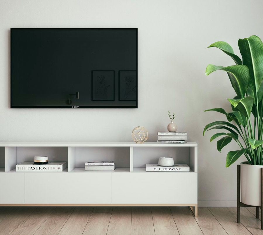 Hur dekorerar man en tv-bank? inspiration