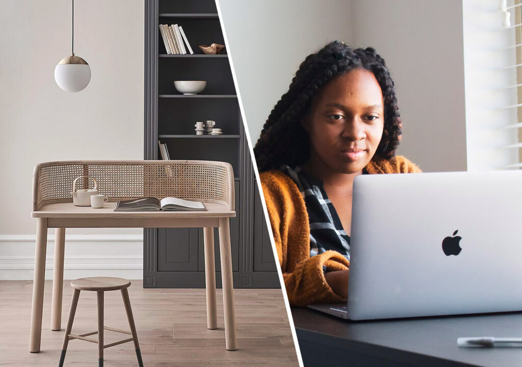 litet skrivbord till hemmakontoret