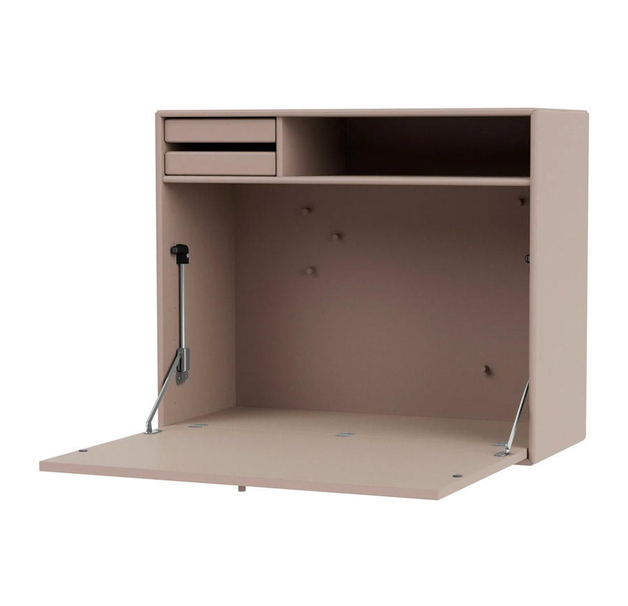 litet skrivbord med forvaring