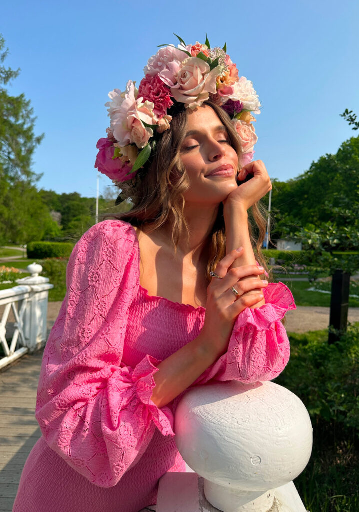 sommarklanning dam rosa