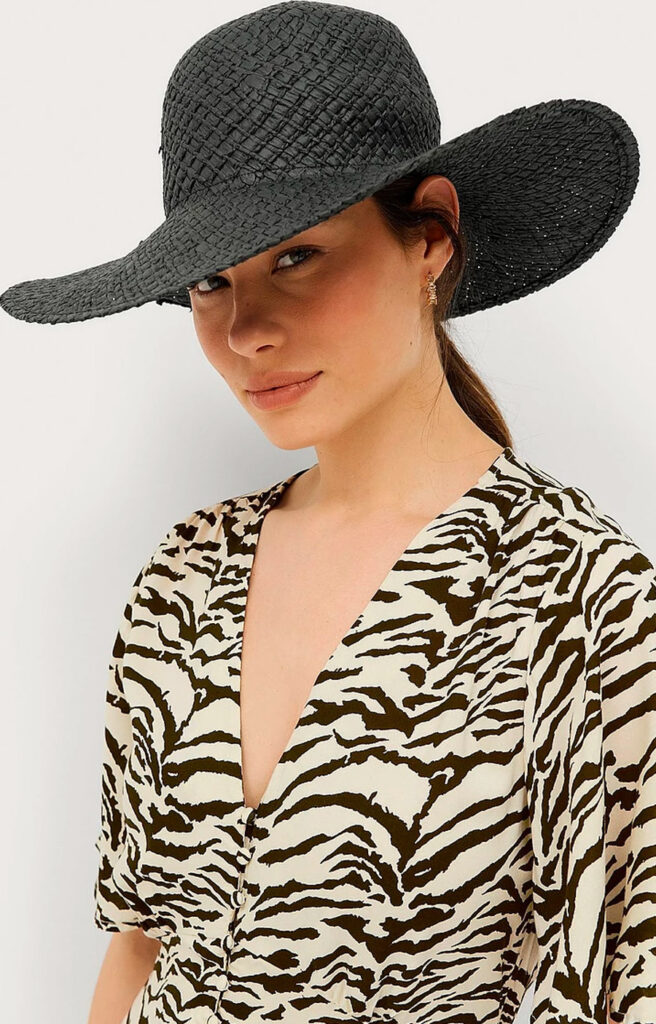 svart klassisk solhatt dam