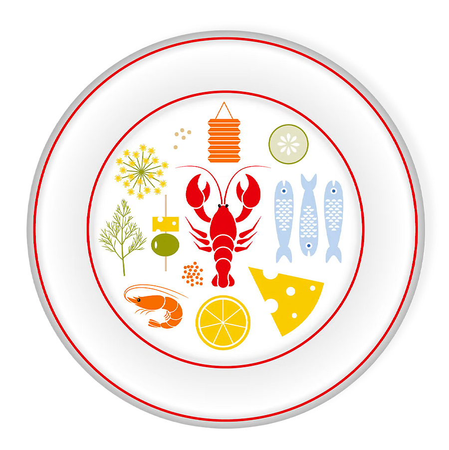 dekoration och servering for kraftskiva