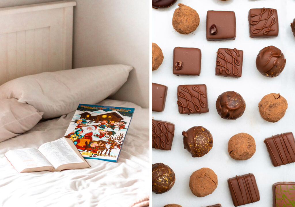 atbara adventskalendrar med te kaffe godis och choklad