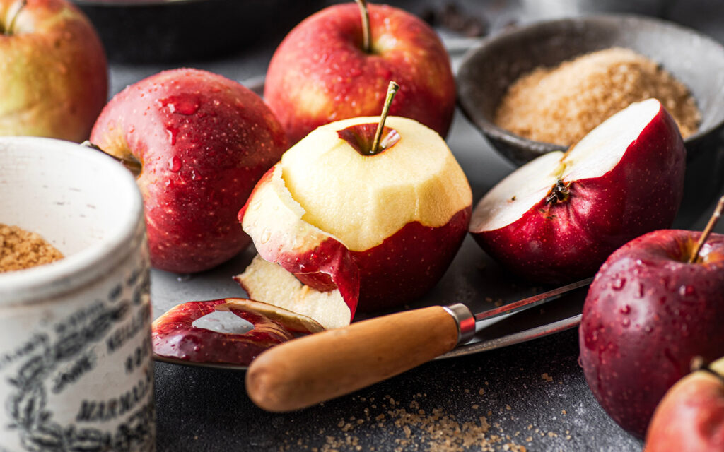 äppelmuffins med havregryn och smul