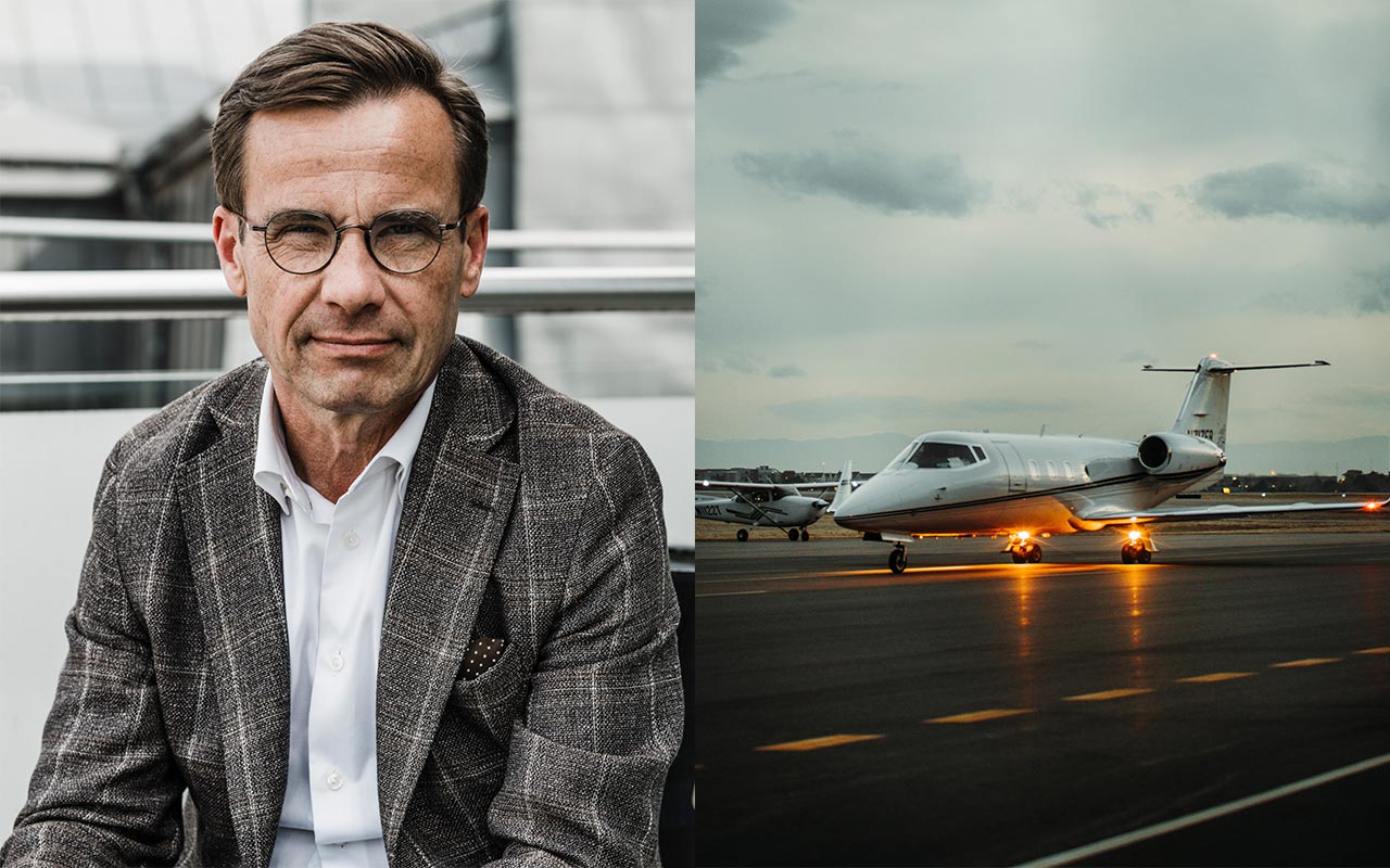 Ulf Kristersson åkte privatflyg – till klimattoppmötet COP28